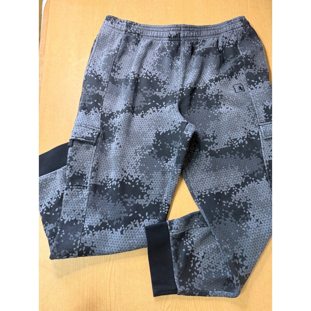AND1 Mens Grey Black Digi Camo Fleece Cargo Joggers Sweatpants  2XL